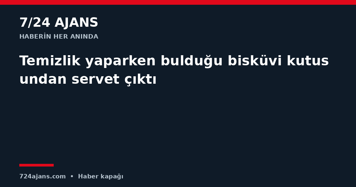 Temizlik yaparken bulduğu bisküvi kutusundan servet çıktı