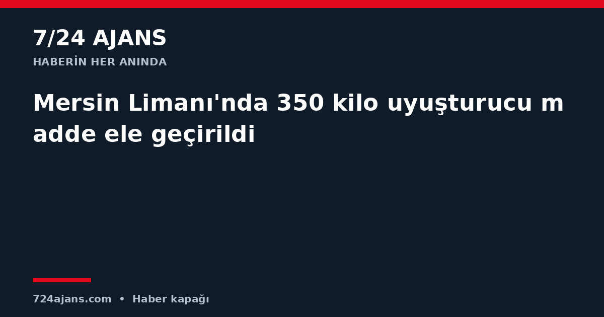 Mersin Limanı'nda 350 kilo uyuşturucu madde ele geçirildi