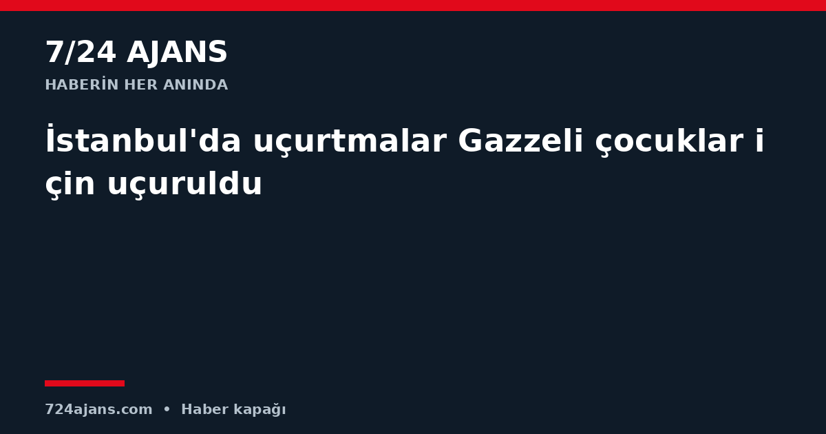 İstanbul'da uçurtmalar Gazzeli çocuklar için uçuruldu