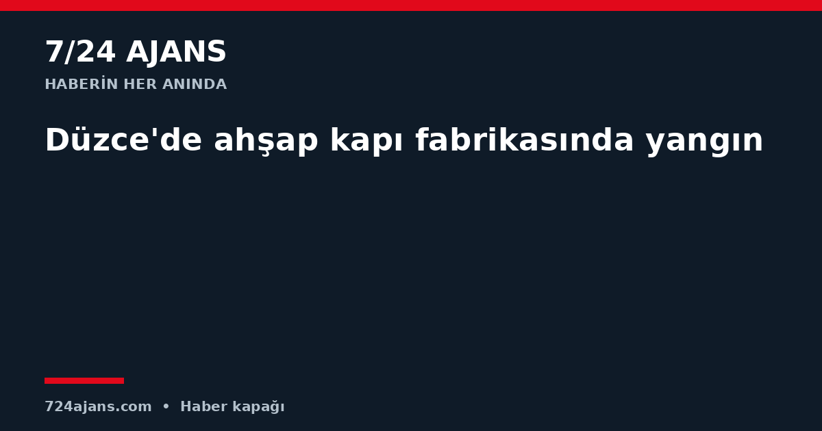 Düzce'de ahşap kapı fabrikasında yangın