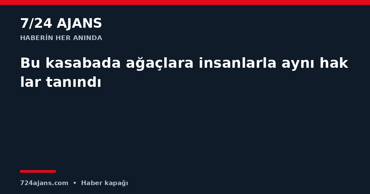 Bu kasabada ağaçlara insanlarla aynı haklar tanındı