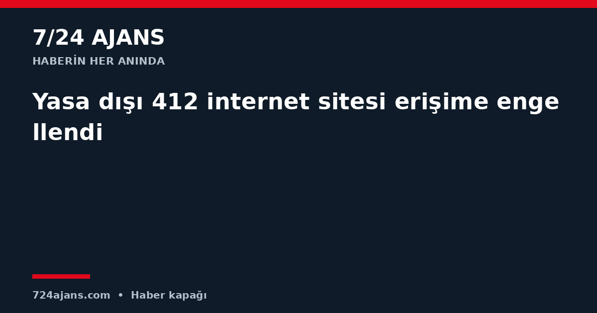 Yasa dışı 412 internet sitesi erişime engellendi