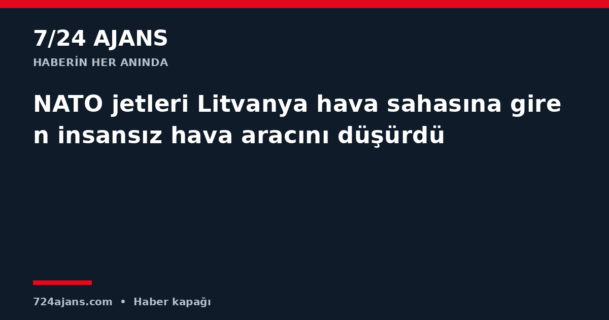 NATO jetleri Litvanya hava sahasına giren insansız hava aracını düşürdü