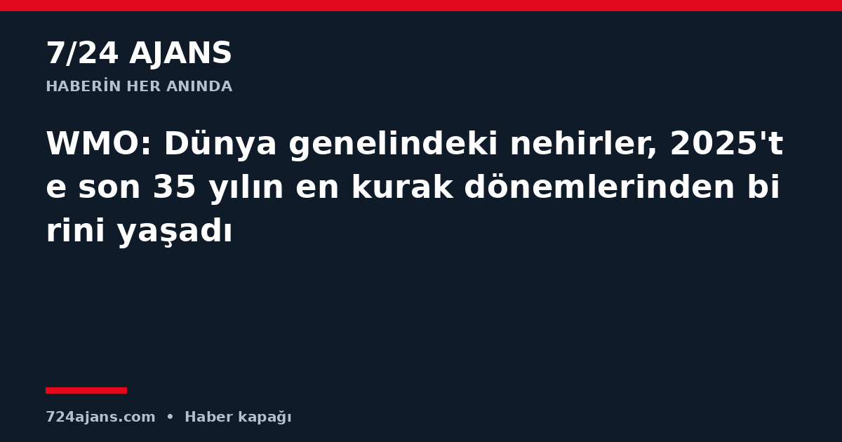 WMO: Dünya genelindeki nehirler, 2025'te son 35 yılın en kurak dönemlerinden birini yaşadı