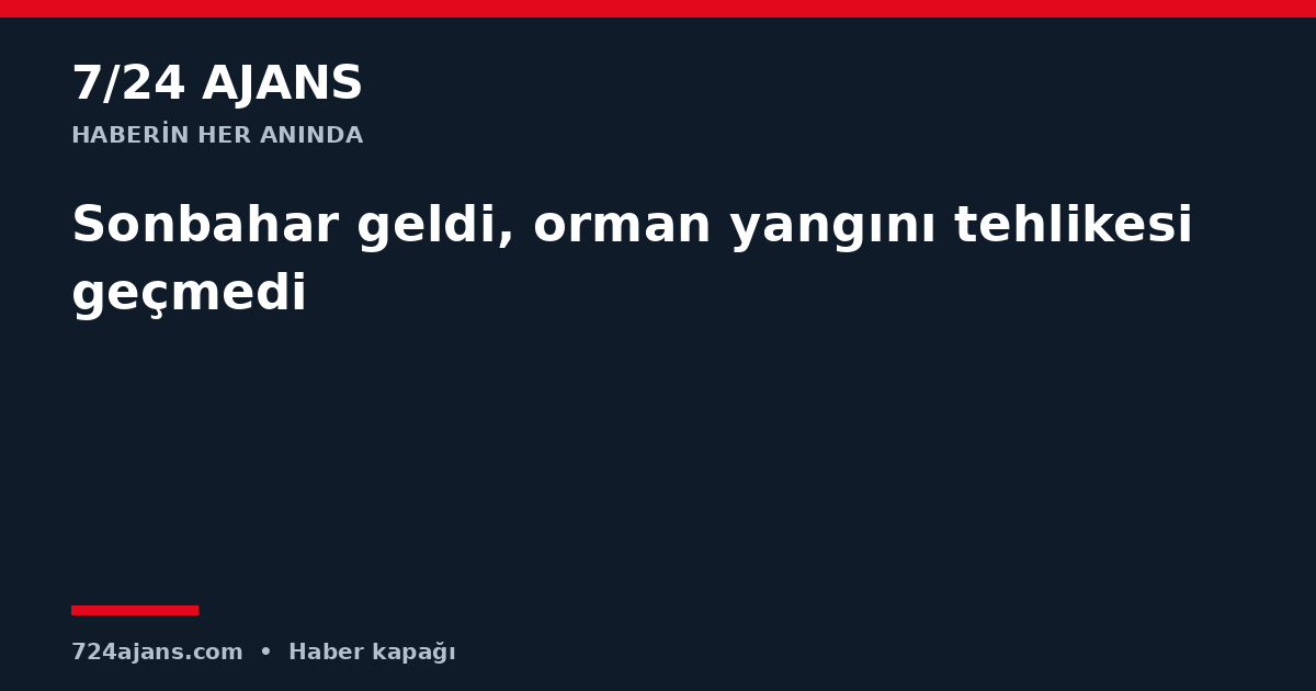 Sonbahar geldi, orman yangını tehlikesi geçmedi