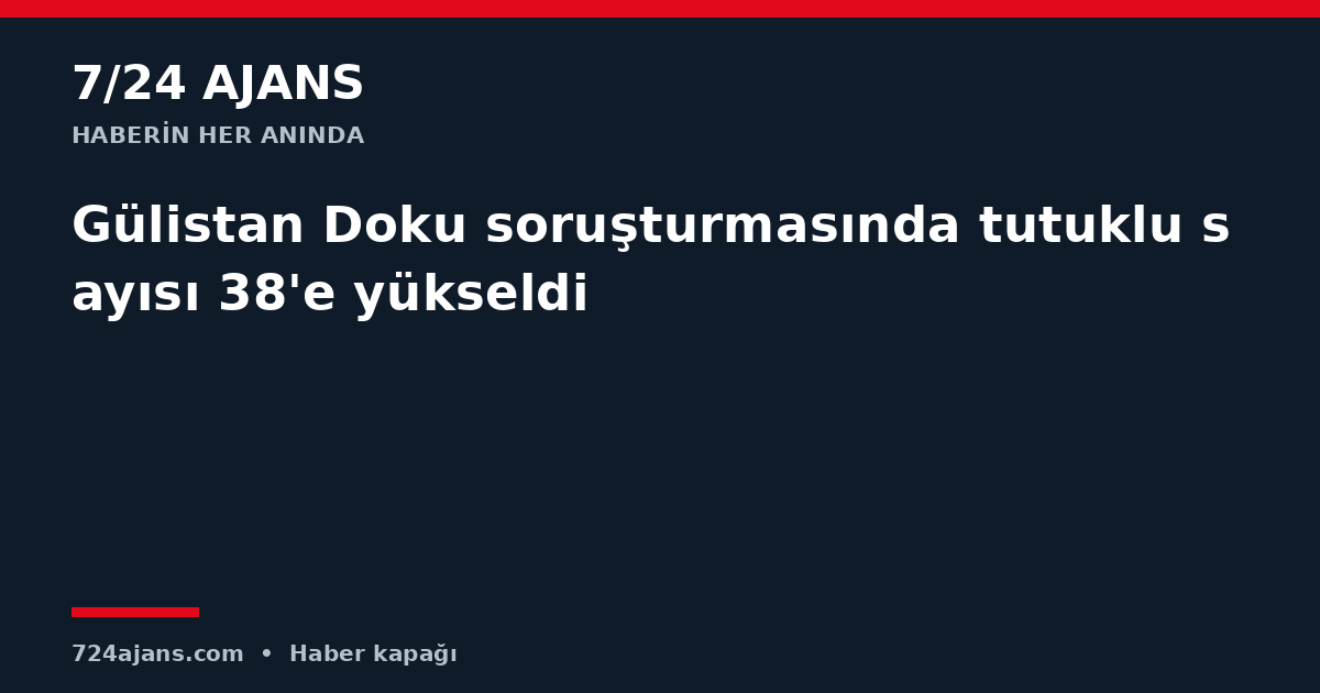Gülistan Doku soruşturmasında tutuklu sayısı 38'e yükseldi